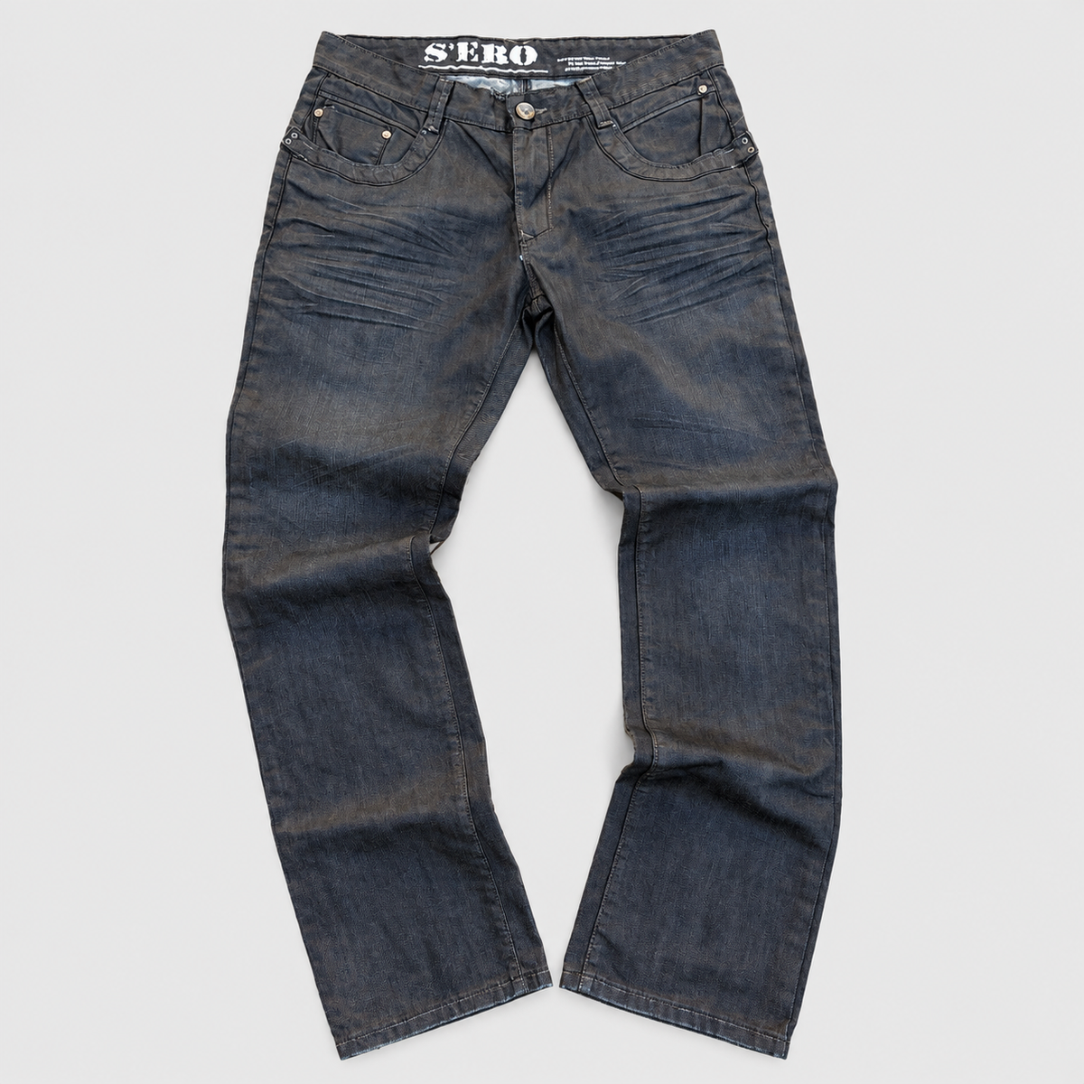 Spodnie Jeansy Wax Woskowane Straight Fit