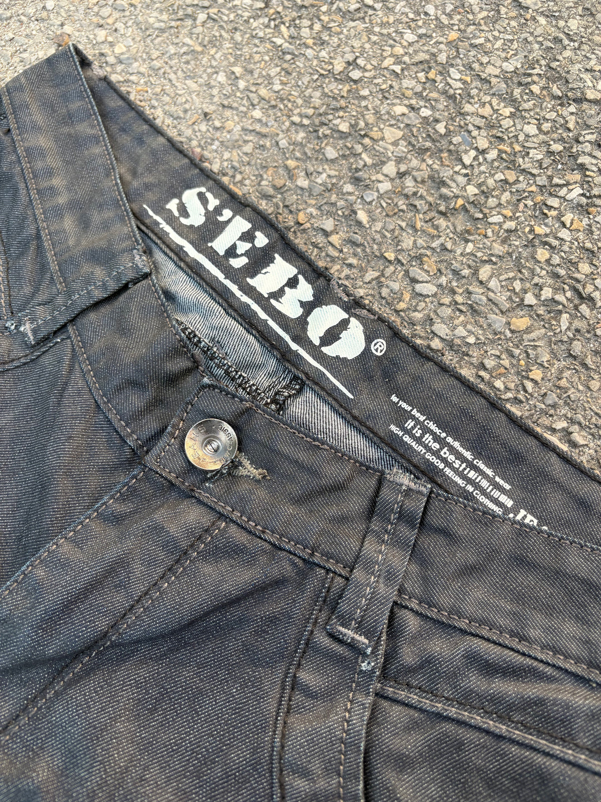 Spodnie Jeansy Wax Woskowane Straight Fit