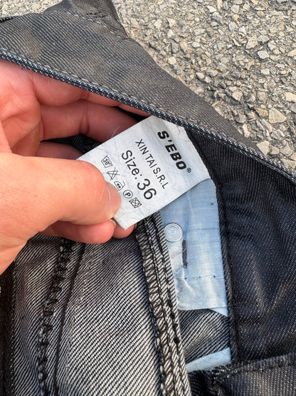 Spodnie Jeansy Wax Woskowane Straight Fit